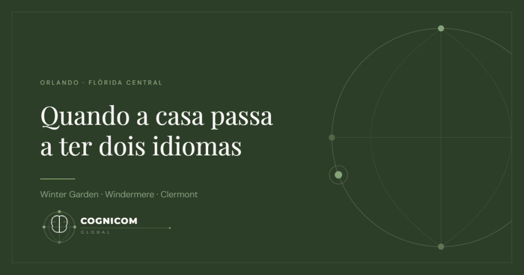 Capa do artigo, quando a casa passa a ter dois idiomas, Orlando