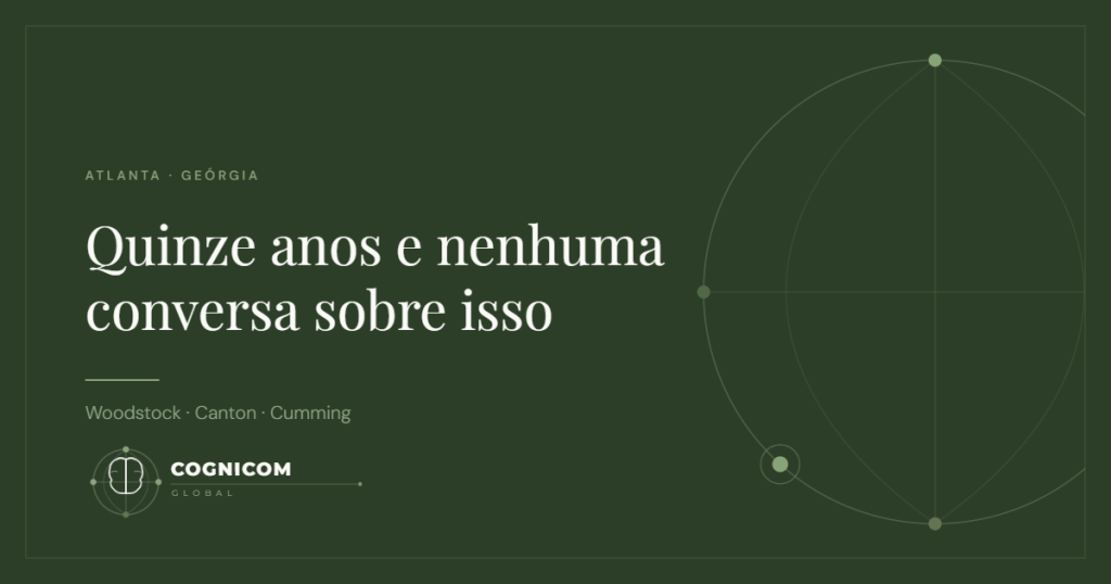 Capa do artigo, quinze anos e nenhuma conversa sobre isso, Atlanta