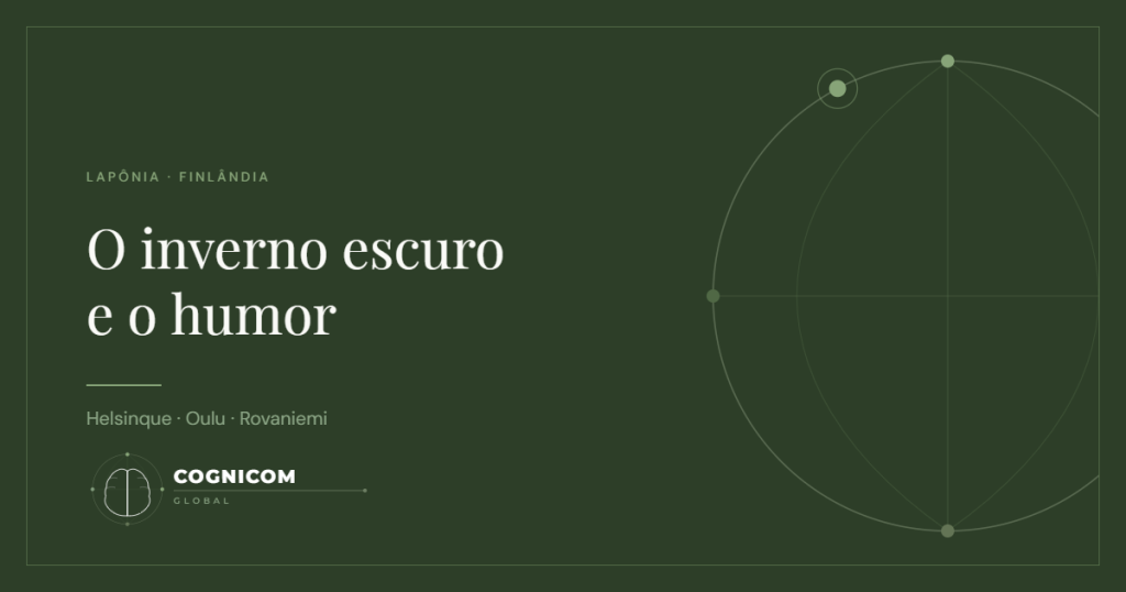 Capa do artigo, O inverno escuro e o humor, Lapônia